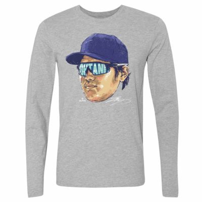 MLB 大谷翔平 ドジャース Tシャツ Los Angeles D Sunglasses WHT Long Sleeve Tee 500Level ヘザーグレー