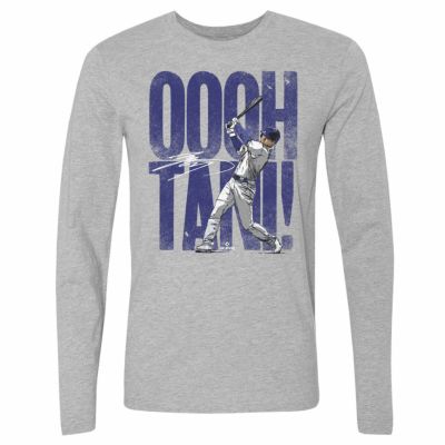 MLB 大谷翔平 ドジャース Tシャツ Los Angeles D Ooohtani WHT Long Sleeve Tee 500Level ヘザーグレー
