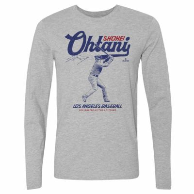 MLB 大谷翔平 ドジャース Tシャツ Los Angeles D Vintage Long Sleeve Tee 500Level ヘザーグレー