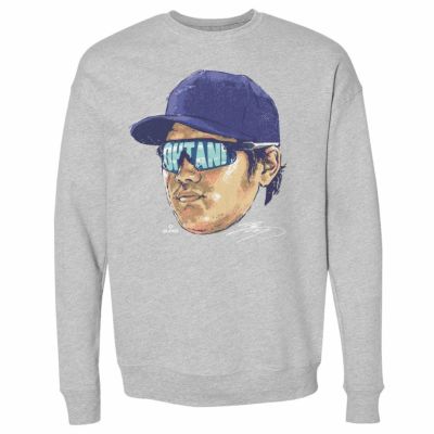 MLB 大谷翔平 ドジャース スウェット Los Angeles D Sunglasses WHT Crewneck Sweatshirt 500Level ヘザーグレー