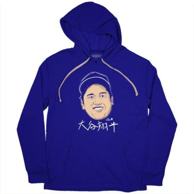 【海外限定版】MLB 大谷翔平 ドジャース パーカー KANJI HEAD Hoodie BreakingT ロイヤル