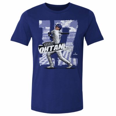 MLB 大谷翔平 ドジャース Tシャツ Los Angeles D Rough WHT T-Shirt 500Level ロイヤルブルー