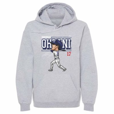 MLB 大谷翔平 ドジャース パーカー Los Angeles D カートゥーン WHT Hoodie 500Level グレー