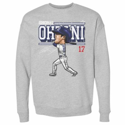 MLB 大谷翔平 ドジャース スウェットシャツ Los Angeles D カートゥーン WHT Sweatshirt 500Level ヘザーグレー