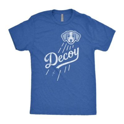 【海外限定版】MLB 大谷翔平 ドジャース Tシャツ Decoy T-Shirt 犬 デコイ デコピン RotoWear ロイヤル