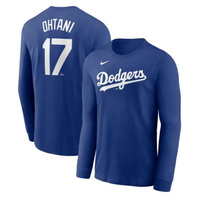 MLB ドジャース Tシャツ ブルー 青 大谷翔平 ロゴ 刺繍 Dodgers-