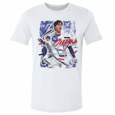 MLB 大谷翔平 ドジャース Tシャツ Los Angeles D Collage T-Shirt 500Level ホワイト