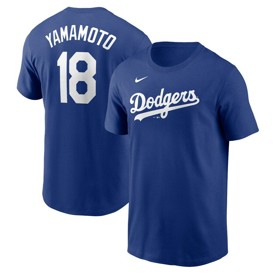 MLB 山本由伸 ドジャース Tシャツ ネーム＆ナンバー T-Shirt ナイキ 