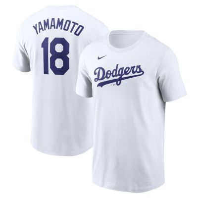 MLB 山本由伸 ドジャース Tシャツ ネーム＆ナンバー T-Shirt ナイキ/Nike ホワイト
