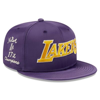 NBA レイカーズ キャップ Satin Script Snapback Cap ニューエラ/New Era パープル