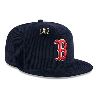 MLB レッドソックス キャップ コーデュロイ レターマンピンズ Corduroy Letterman Pin Cap ニューエラ/New Era ネイビー