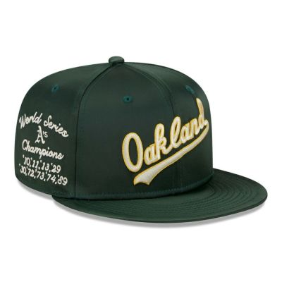 MLB アスレチックス キャップ Satin Script Snapback Cap ニューエラ/New Era グリーン