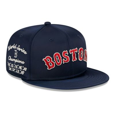 MLB レッドソックス キャップ Satin Script Snapback Cap ニューエラ/New Era ネイビー