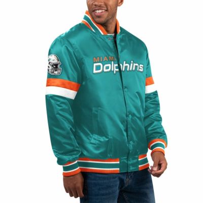 NFL ドルフィンズ ジャケット Home Game Varsity Jacket スタジャン STARTER ティール