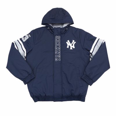 MLB ヤンキース ジャケット Tight End Polyfill Hooded Jacket  G-III ネイビー
