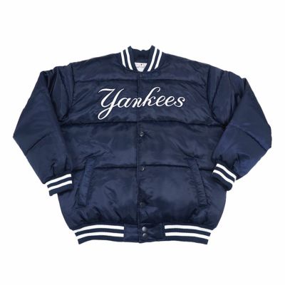 MLB ヤンキース ジャケット サテン スタジャン Satin Jacket G-III ネイビー