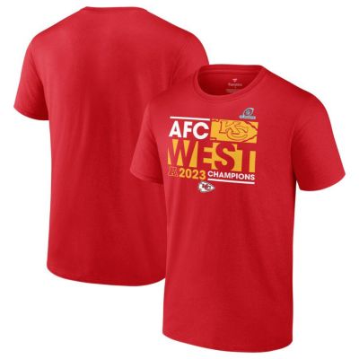 NFL チーフス Tシャツ 2023 AFC 西地区 ディビジョン優勝記念 Conquer Fanatics Branded レッド