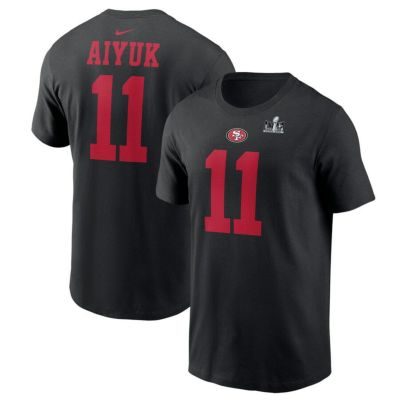 NFL ブランドン・アイユーク 49ers Tシャツ 第58回スーパーボウル進出記念 Patch Player Name & Number T-Shirt ナイキ/Nike ブラック