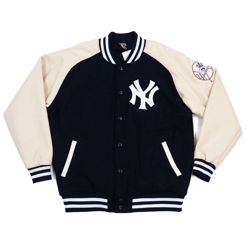 MLB ヤンキース ジャケット PU Melton Jacket Fanatics ネイビー