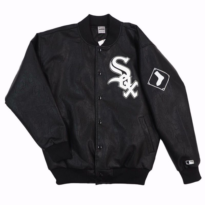 MLB ホワイトソックス ジャケット ALL PU Jacket Fanatics ブラック 