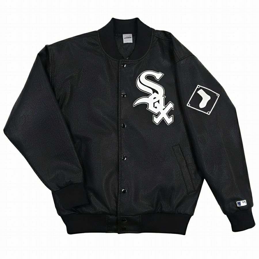 MLB ホワイトソックス ジャケット ALL PU Jacket Fanatics ブラック 
