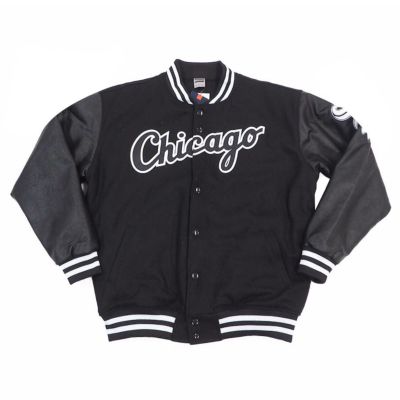 MLB ホワイトソックス ジャケット PU Melton アウター Fanatics ブラック