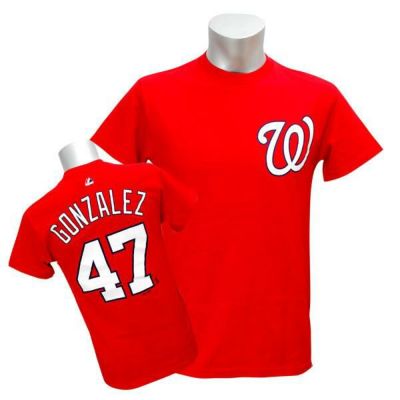 リニューアル記念メガセール MLB ナショナルズ ジオ・ゴンザレス Tシャツ レッド マジェスティック 