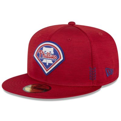 MLB フィリーズ キャップ 2024 クラブハウス Clubhouse 59FIFTY Fitted Hat ニューエラ/New Era レッド