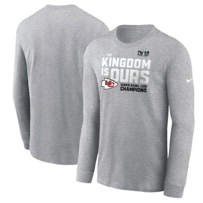 NFL チーフス Tシャツ 第58回 スーパーボウル 優勝記念 Local Fashion ロングスリーブ T-Shirt ナイキ/Nike ヘザーグレー