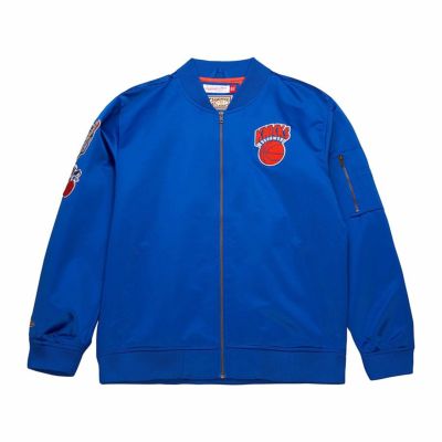 NBA ニックス ジャケット サテン ボンバージャケット ライトウェイト ミッチェル＆ネス/Mitchell & Ness ロイヤル
