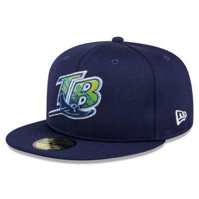 MLB タンパベイ・レイズ キャップ 2024 バッティングプラクティス 59FIFTY Batting Practice ニューエラ/New Era ネイビー【nejp】
