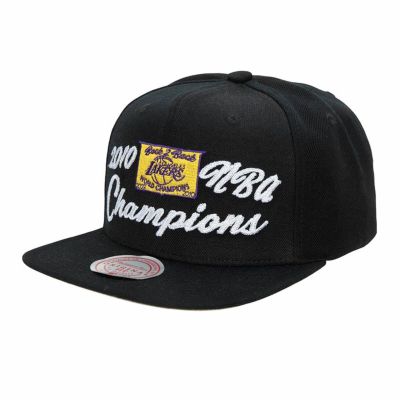 NBA レイカーズ キャップ 2010 NBA Champs スナップバック HWC ハードウッドクラシック ミッチェル＆ネス/Mitchell & Ness ブラック