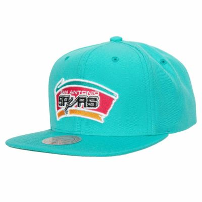 NBA スパーズ キャップ Team Ground 2.0 HWC ハードウッドクラシック ミッチェル＆ネス/Mitchell & Ness ティール