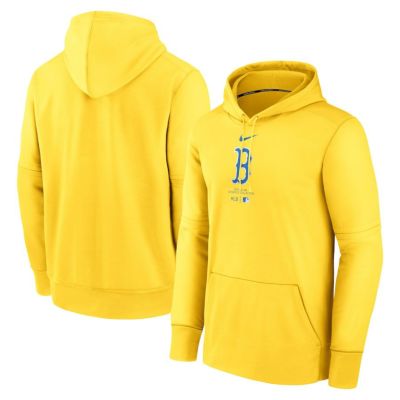 MLB レッドソックス パーカー 2024 選手着用モデル オーセンティックシティーコネクト Practice Hoodie ナイキ/Nike ゴールド