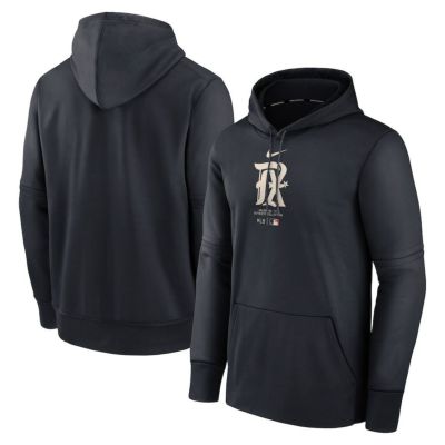 MLB レンジャーズ パーカー 2024 選手着用モデル オーセンティックシティーコネクト Practice Hoodie ナイキ/Nike ネイビー