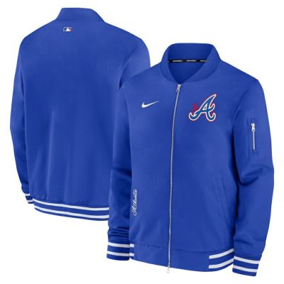 MLB ブレーブス ジャケット 2024 選手着用モデル オーセンティック Game Time Bomber Full-Zip Jacket ナイキ/Nike ロイヤル