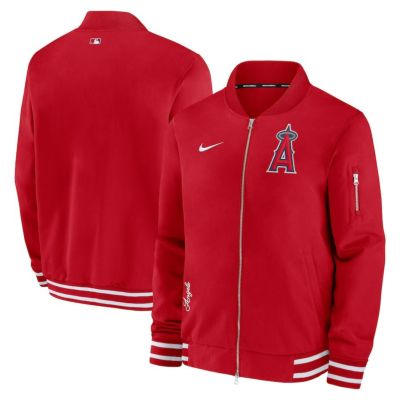 MLB エンゼルス ジャケット 2024 選手着用モデル オーセンティック Full-Zip Bomber Jacket ナイキ/Nike レッド