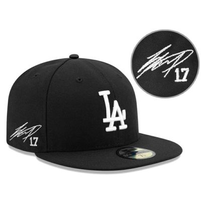 MLB 大谷翔平 ドジャース キャップ Basic 59FIFTY ホワイト サイン刺繍 ニューエラ/New Era ブラック