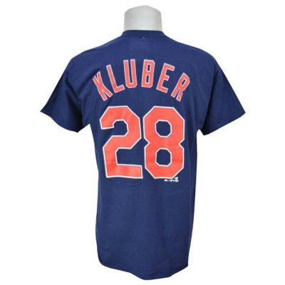 リニューアル記念メガセール MLB インディアンス コーリー・クルーバー Tシャツ ネイビー マジェスティック Player Tシャツ 
