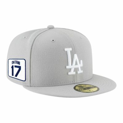 MLB 大谷翔平 ドジャース キャップ ネーム＆ナンバーパッチ 59FIFTY Fitted Hat ニューエラ/New Era グレー