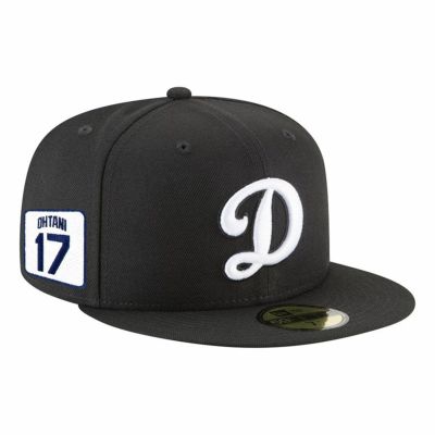 MLB 大谷翔平 ドジャース キャップ ネーム＆ナンバーパッチ Dロゴ 59FIFTY Fitted Hat ニューエラ/New Era ブラック