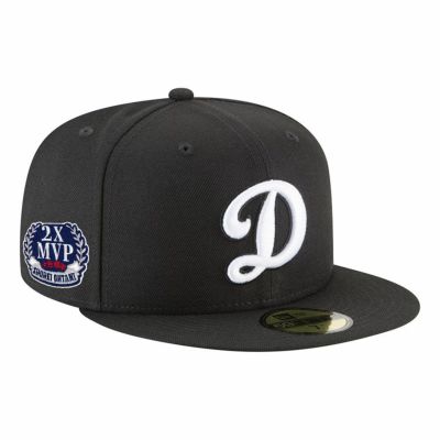 MLB 大谷翔平 ドジャース キャップ 2x MVPパッチ Dロゴ 59FIFTY Fitted Hat ニューエラ/New Era ブラック