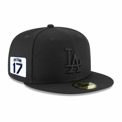 MLB 大谷翔平 ドジャース キャップ ネーム＆ナンバーパッチ Black on Black 59FIFTY Fitted Hat ニューエラ/New Era ブラック