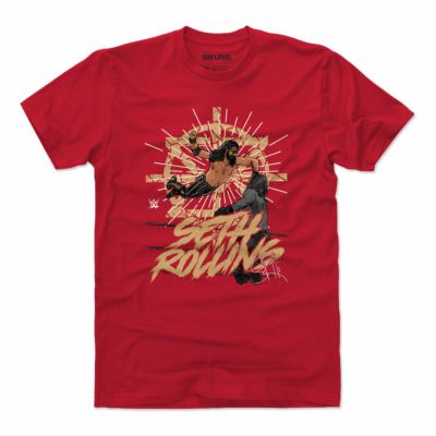 WWE セス・ロリンズ Tシャツ Flying WHT 500Level レッド