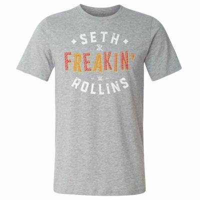 WWE セス・ロリンズ Tシャツ Seth Freakin Rollins Text WHT 500Level ヘザーグレー