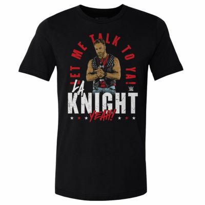 WWE LAナイト Tシャツ Let Me Talk To Ya WHT 500Level ブラック