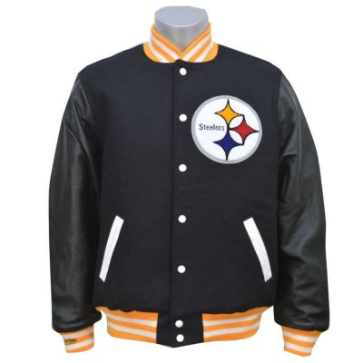NFL スタジアムジャンパー スティーラーズ ジャケット WOOL/LEATHER VARSITY ジャケット ミッチェル＆ネス/Mitchell & Ness【OCSL】