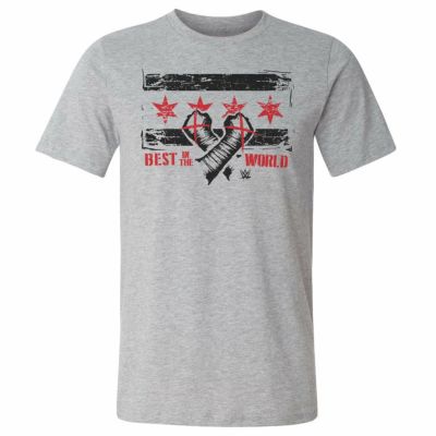WWE CMパンク Tシャツ Chicago Flag WHT 500Level ヘザーグレー