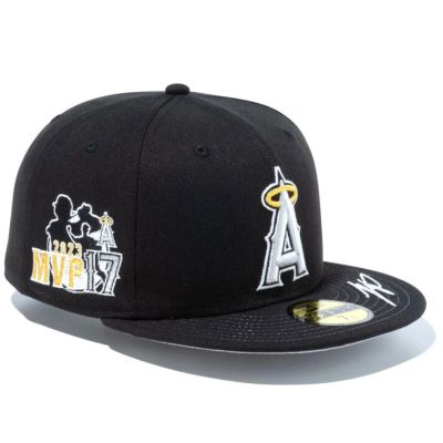 MLB 大谷翔平 エンゼルス キャップ 2023 MVP & HR王 59FIFTY Fitted ニューエラ/New Era ブラック ホワイト【nejp】