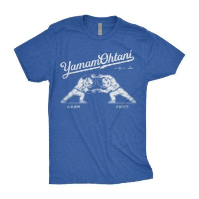 MLB 大谷翔平 山本由伸 ドジャース Tシャツ 【海外限定版】 YamamOhtani T-Shirt ヤマモータニ RotoWear ロイヤル